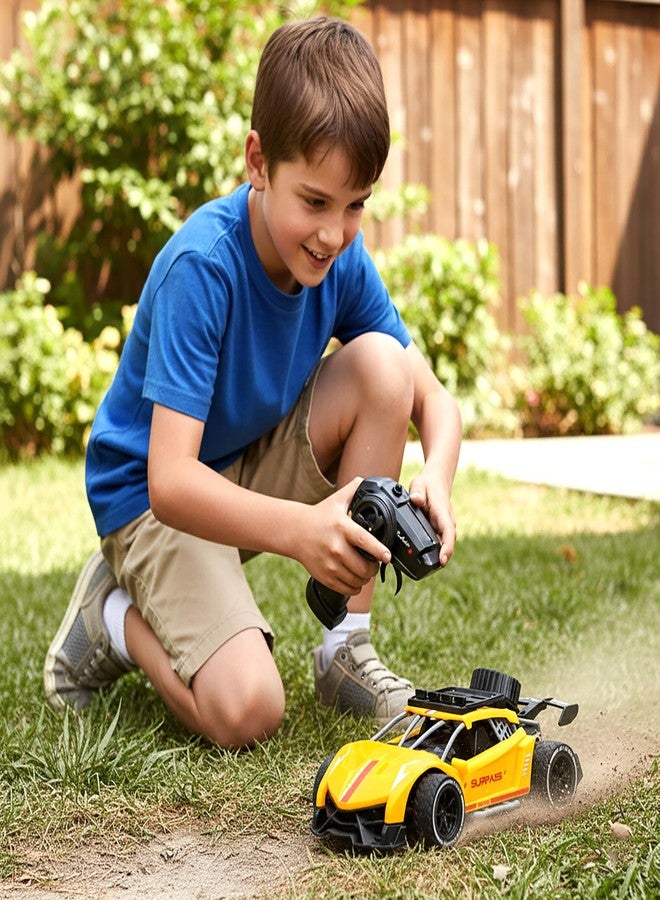 في جراسب سيارة سباق قابلة لإعادة الشحن من VGRASSP للأطفال مع جهاز تحكم عن بعد طويل المدى بتردد 2.4 جيجاهرتز - سيارة رياضية تعمل بالتحكم عن بعد بمقياس 1:16 (برتقالي) - Image 5